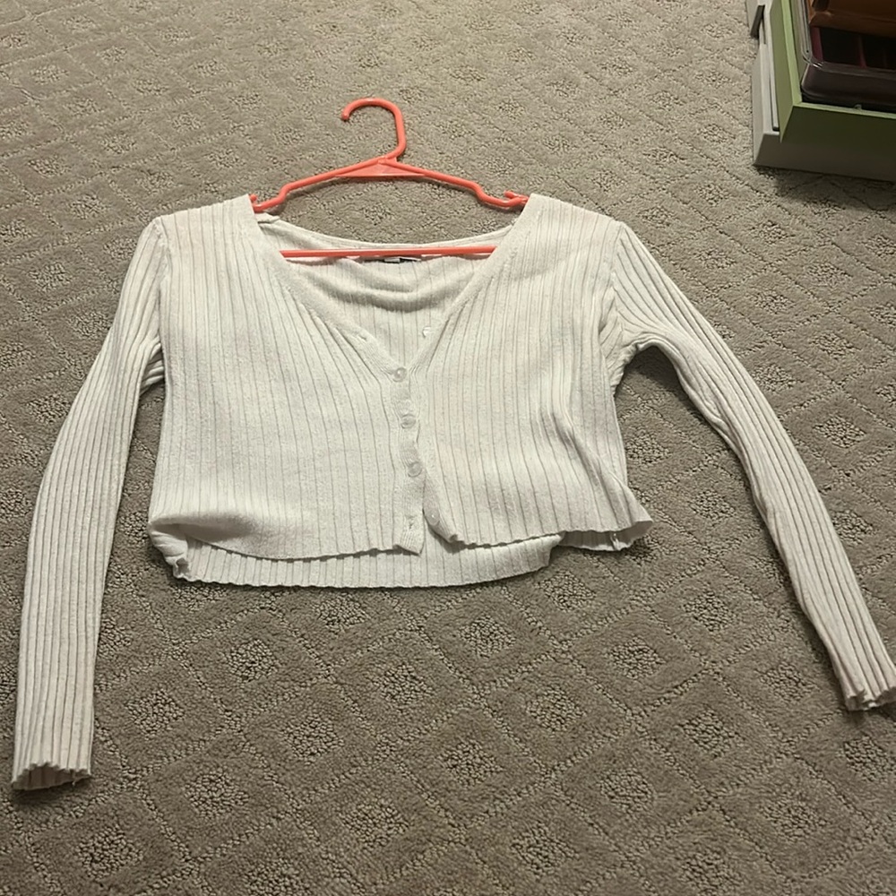 Brandy Melville Bridget knit top in beige one size